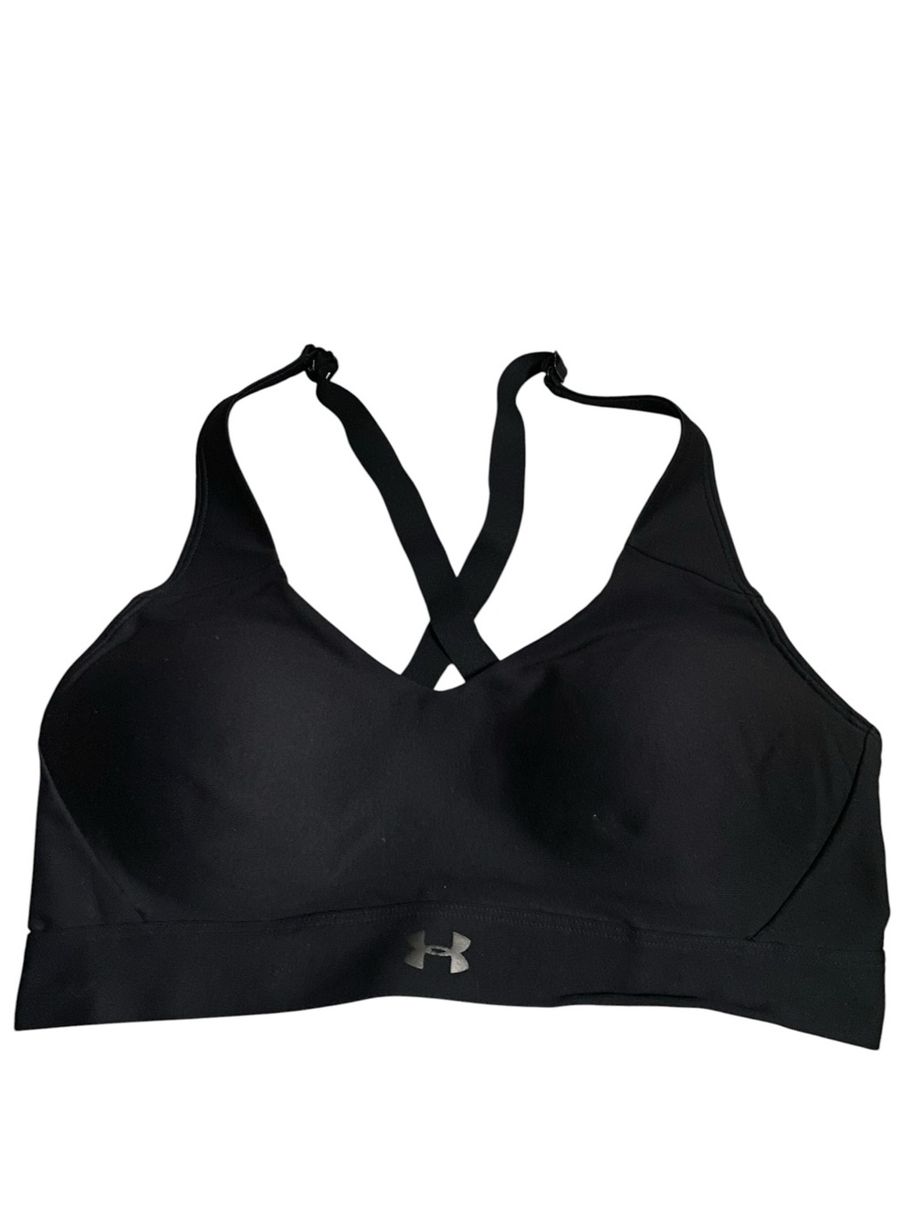 Under Armour Women's Black Cross-Back Padded Sports Bra